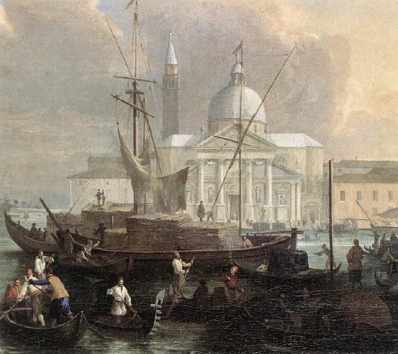 CARLEVARIS, Luca The Sea Custom House with San Giorgio Maggiore (detail) fg France oil painting art